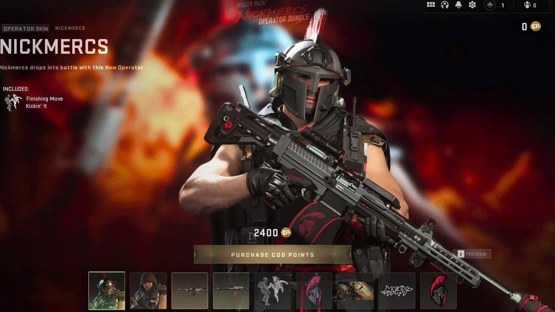 NICKMERCS Operator Pack withdrawn from Modern Warfare 2