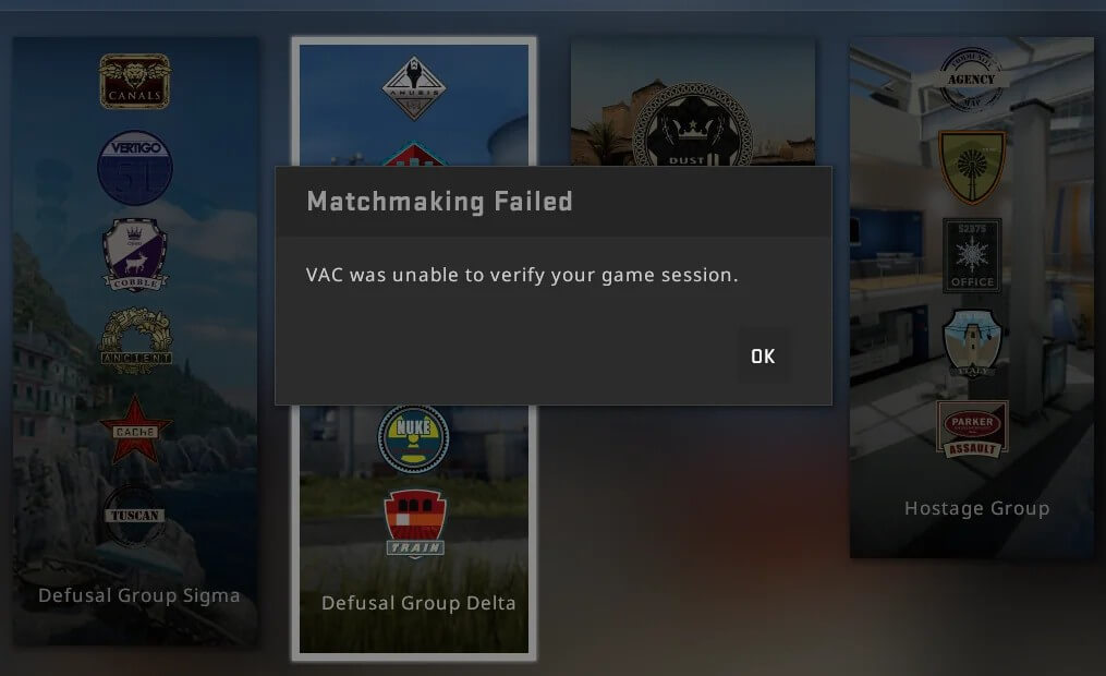csgo vac was unable to verify your game session v0 24w5tcnh4h3b1