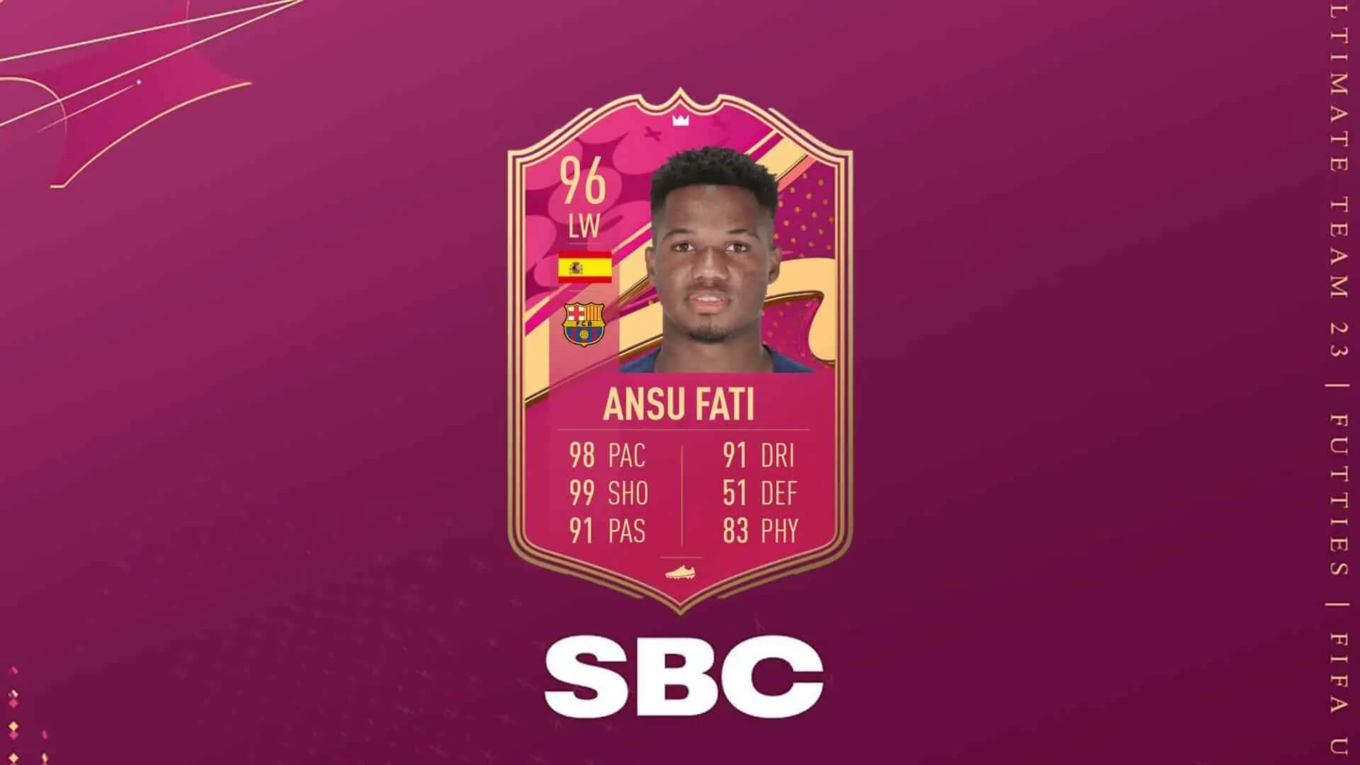 FIFA 23: How to complete the Ansu Fati Futties SBC