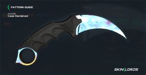 karambit case hardened blue gem pattern
