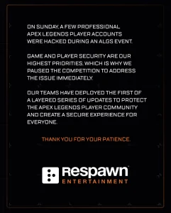 Respawn statement ALGS hack