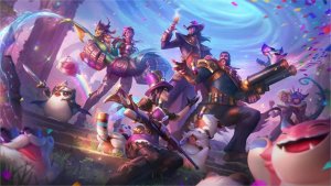 LeagueofLegends Nami Vi TwistedFate Graves Caitlyn Neeko Rell 1024x576