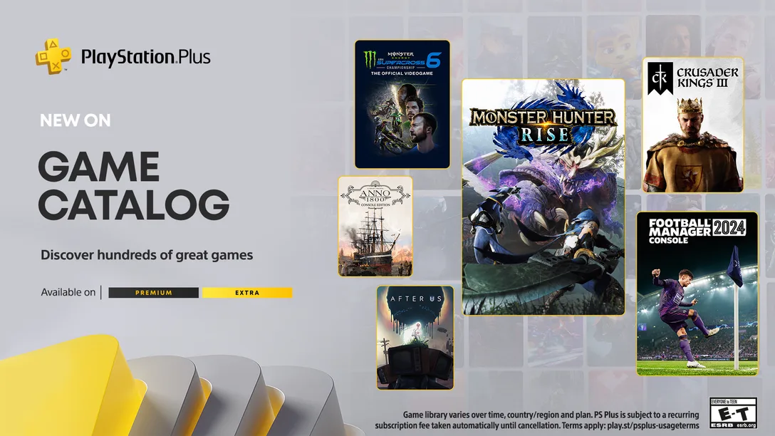 PS Plus New Games Coming in June Monster Hunter Rise, Football Manager